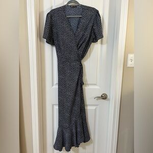 Floral maxi wrap dress